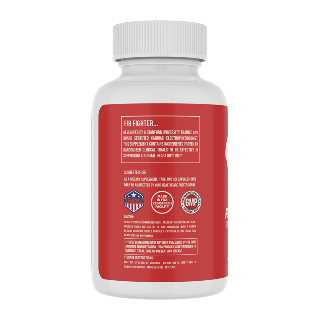 Fib Fighter- Heart Rhythm Support Supplement Doctor-Developed | CoQ10, Magnesium and Vitamin C | Supports Normal Heartbeat and Cardiovascular Health | Vegan, Non-GMO | Made in USA | 60 Capsules - 30 Day Supply